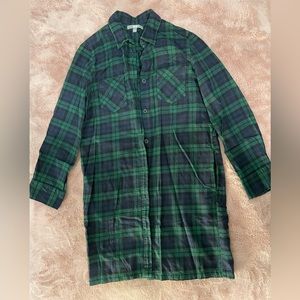 Uniqlo green plaid dress